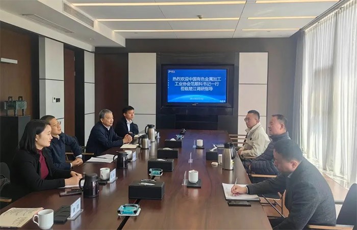 中国有色金属加工工业协会理事长范顺科一行莅临楚江新材调研